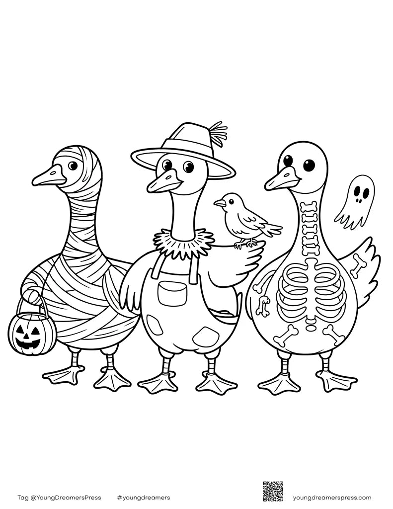 Free Funny Halloween Coloring Page for Kids