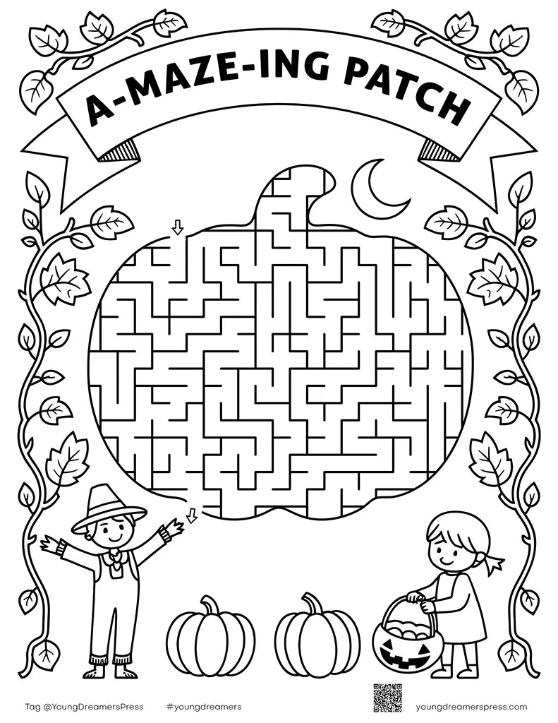 Free Pumpkin Halloween Maze for Kids