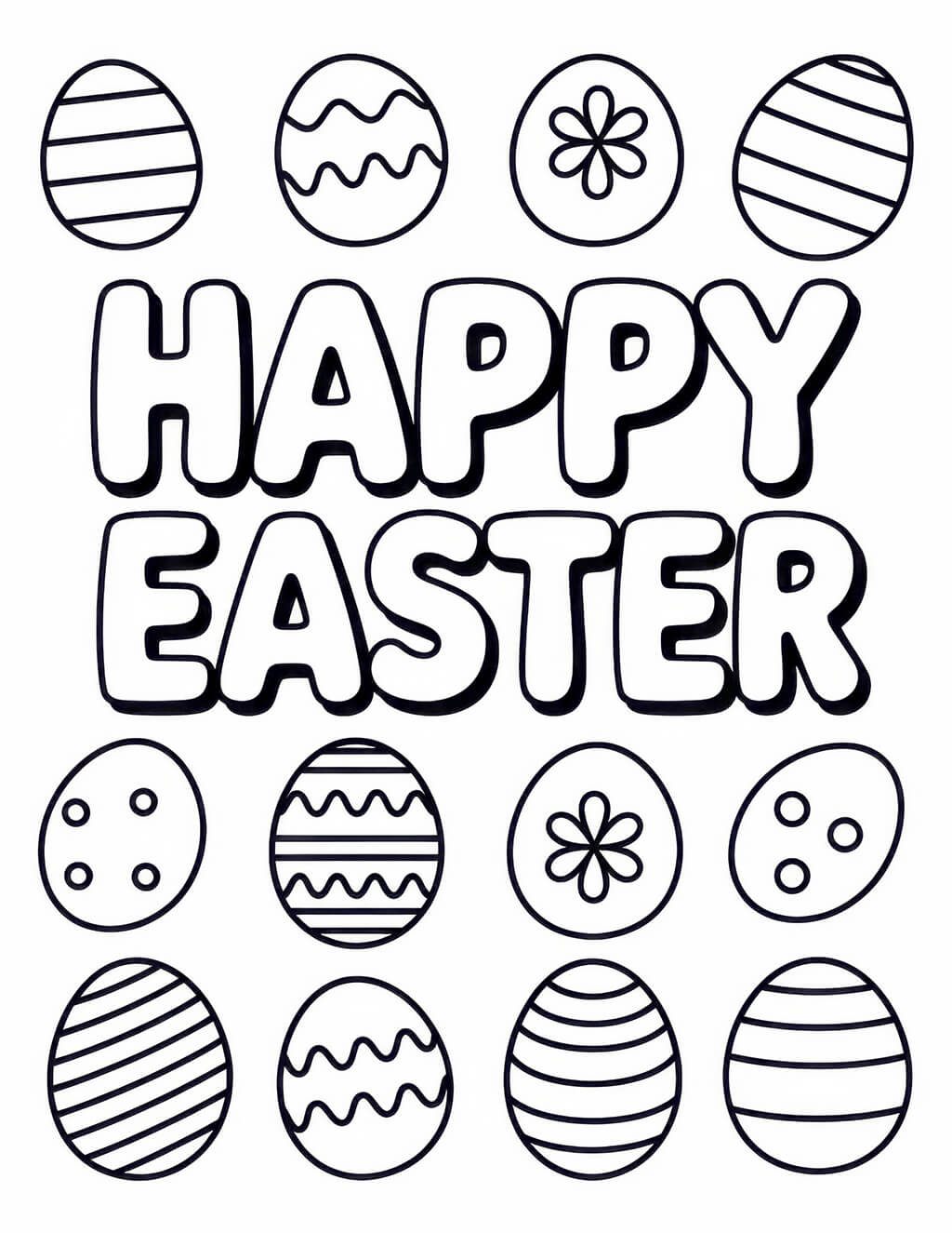 15 Free Easter Coloring Pages for Toddlers