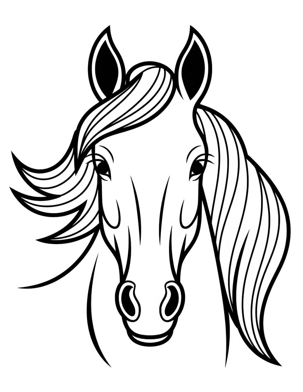 40 Printable Horse Coloring Sheets