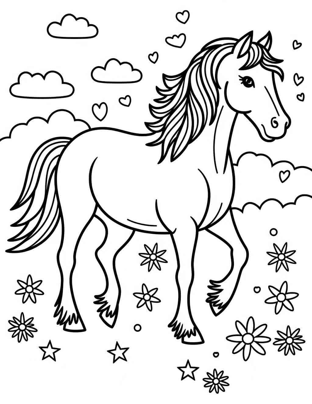 10 Free Horse Coloring Pages