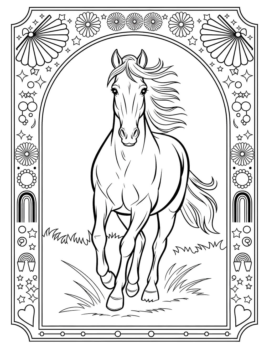 40 Printable Horse Coloring Sheets