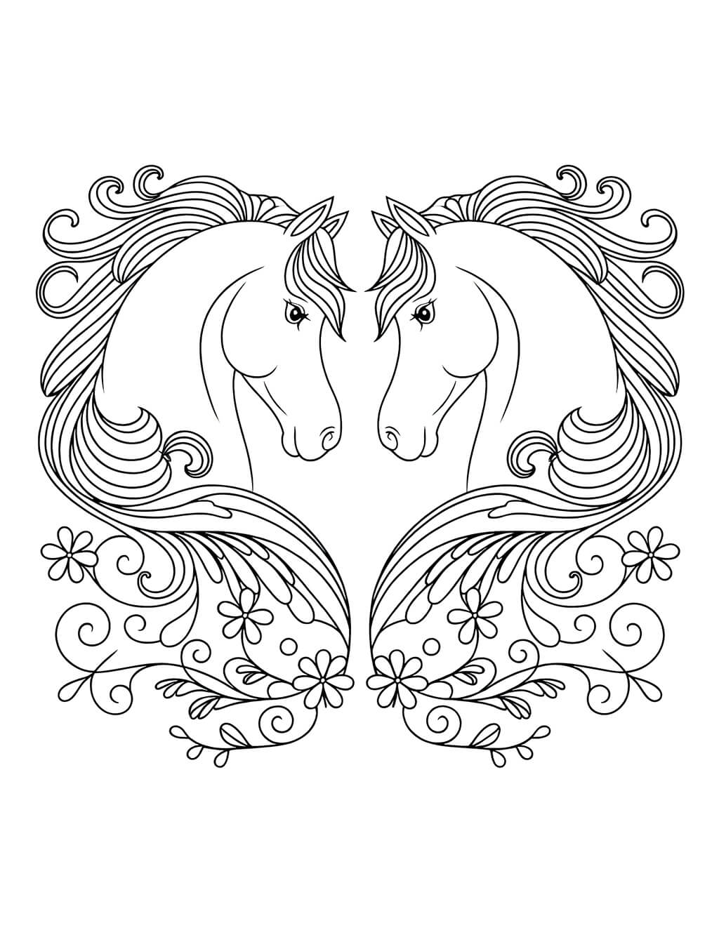 10 Free Horse Coloring Pages