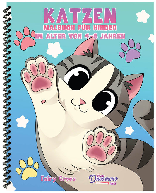 Katzen Malbuch für Kinder (Spiralbindung)