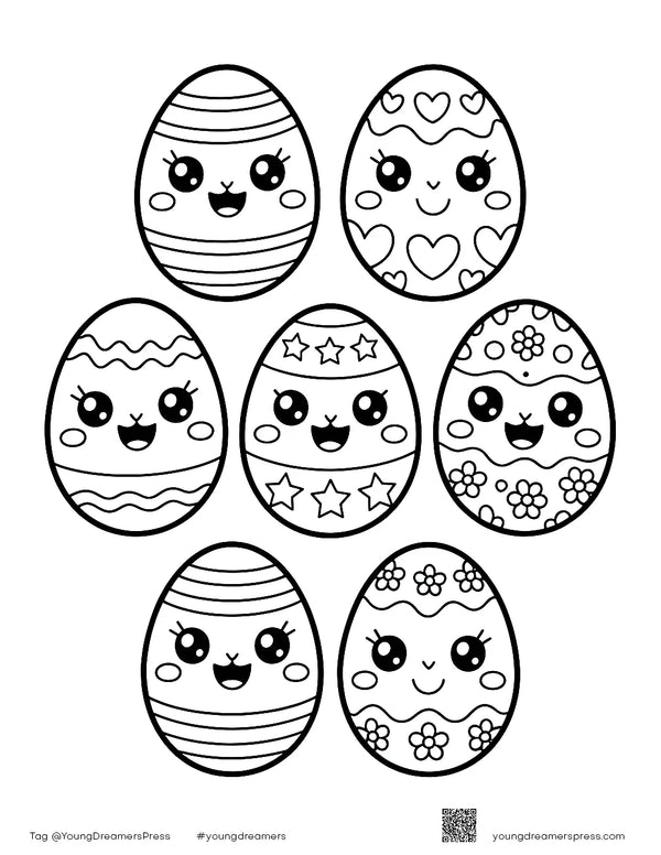 Free printable Free Cute Easter Egg Coloring Pages coloring page for kids