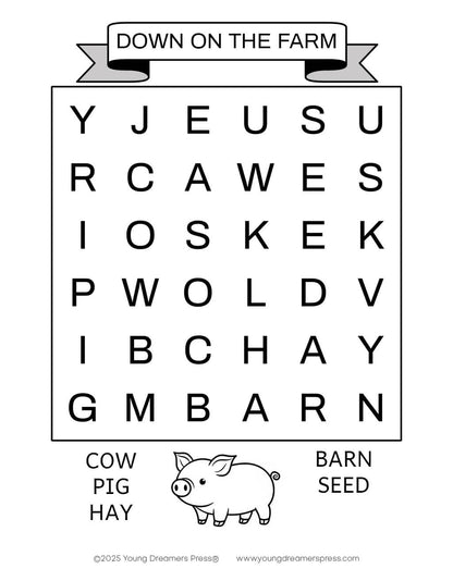 10 Word Searches Ages 3-5
