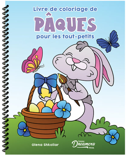 Livre de coloriage de Pâques pour les tout-petits (Couverture à spirales)