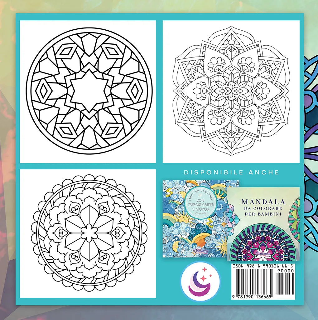 Quarta di copertina – libro da colorare mandala per bambini