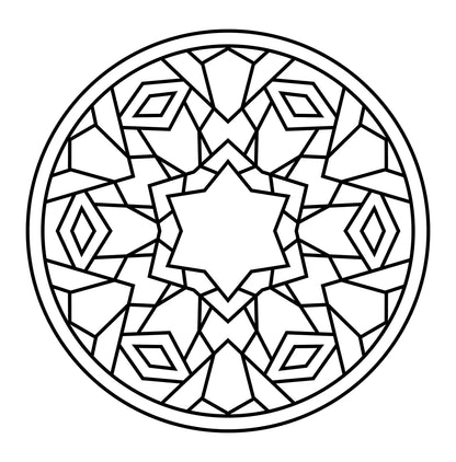 Mandala géométrique à colorier – livre de coloriage pour enfants