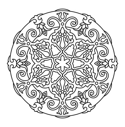Mandala simple pour débutants – coloriage mandala enfants