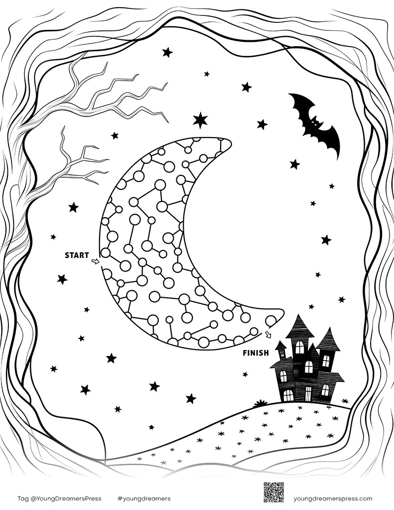 Free Moon Maze Printable for Kids