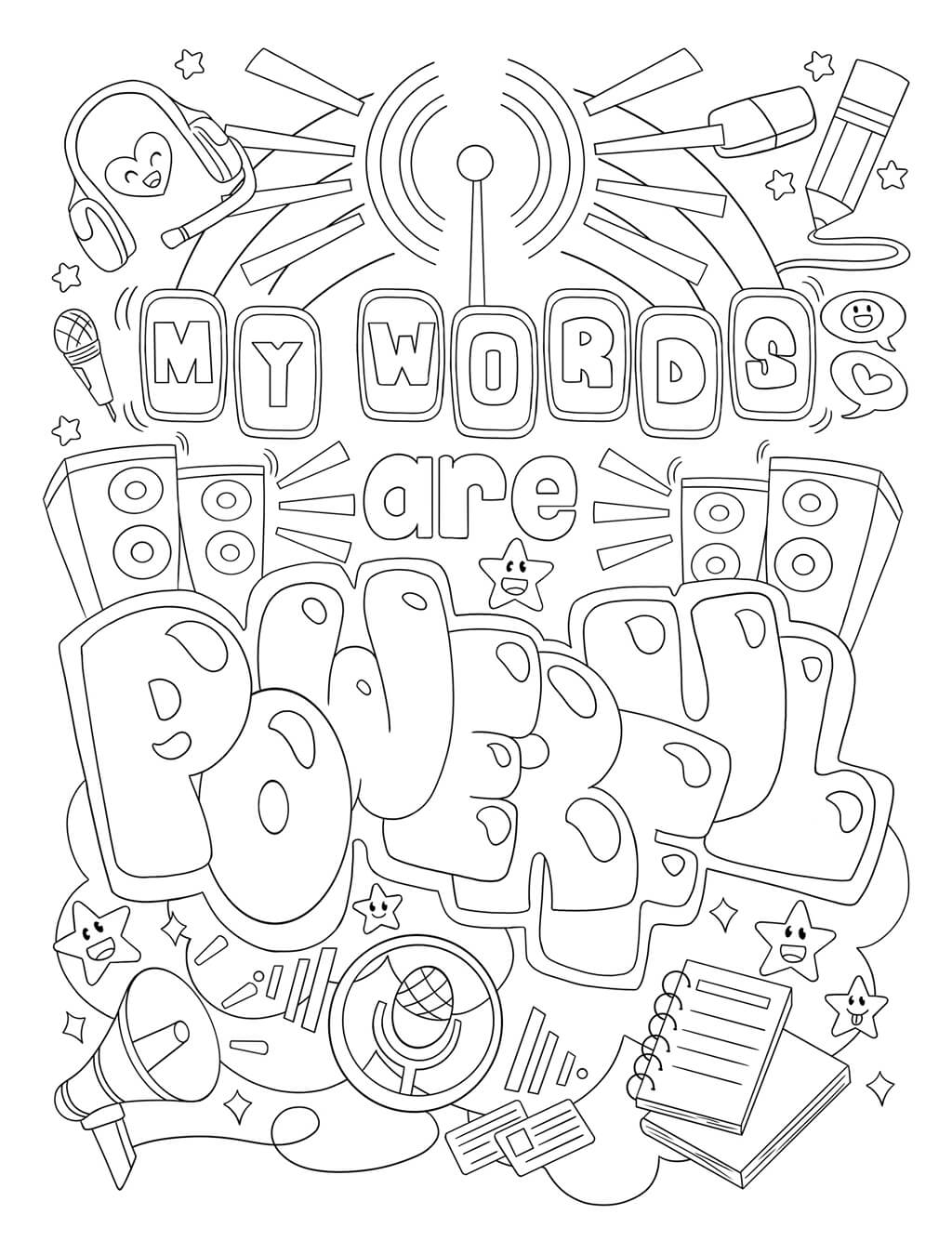 Girl Power Coloring Book for Kids