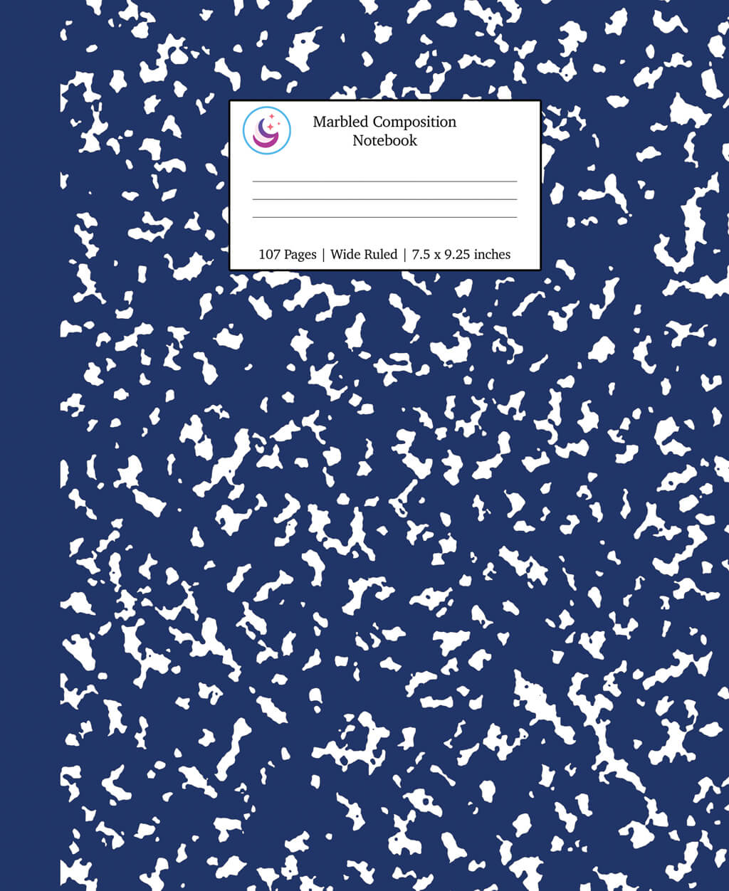 Blue Comp Notebook Marbled Composition Notebook: Navy Blue Marble Wide Ruled
