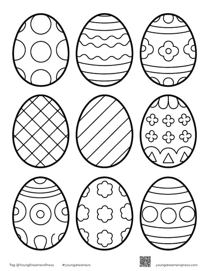 Easter Egg Coloring Pages — 24 Printable Pages for Kids