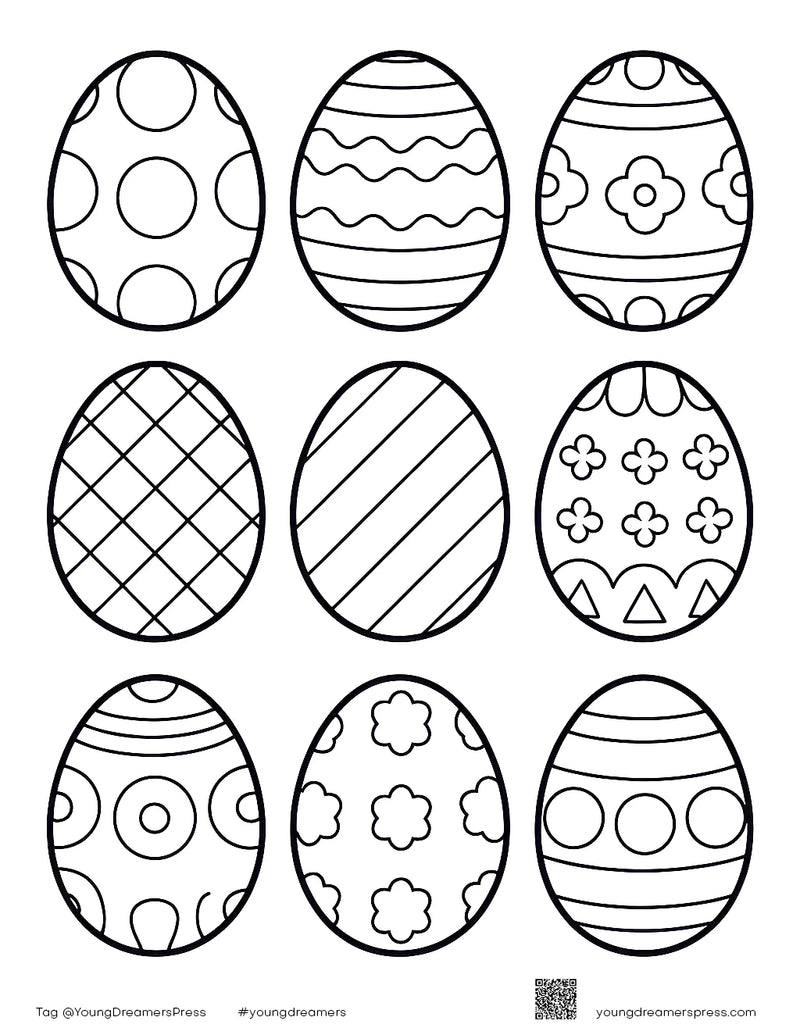 Free Printable Easter Egg Colouring Pages for Kids