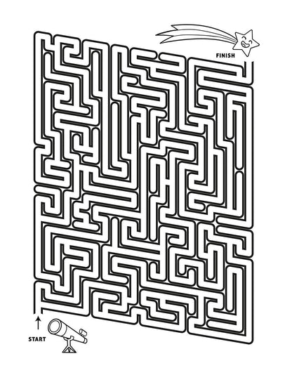 Telescope and shooting star maze for kids