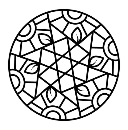 Page de coloriage mandala – dessin circulaire pour enfants