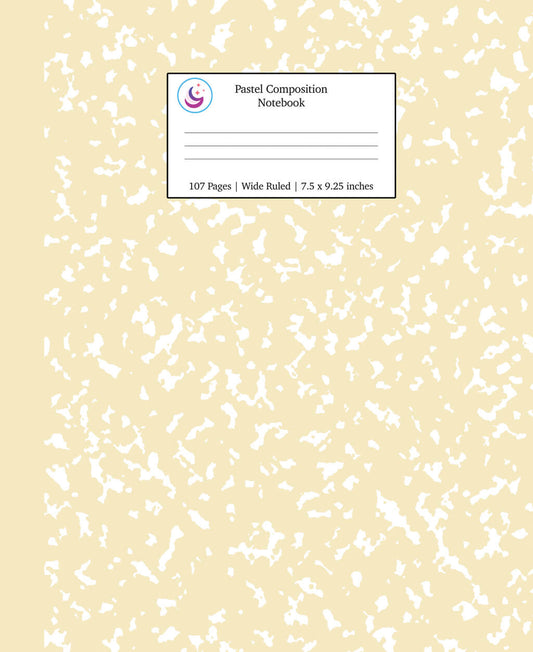 Pastel Yellow Notebook Wide Ruled