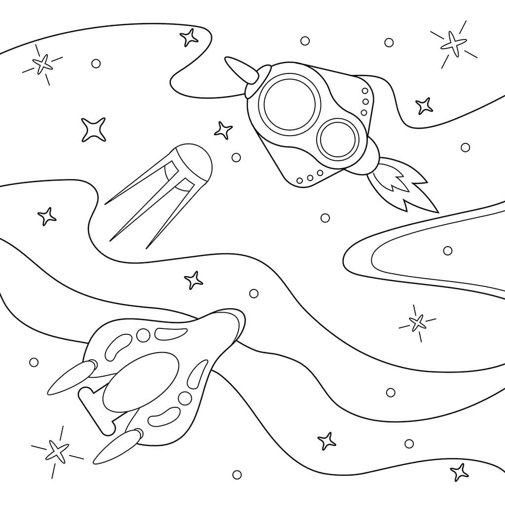 Space Coloring Book for Kids (Spiral Edition)