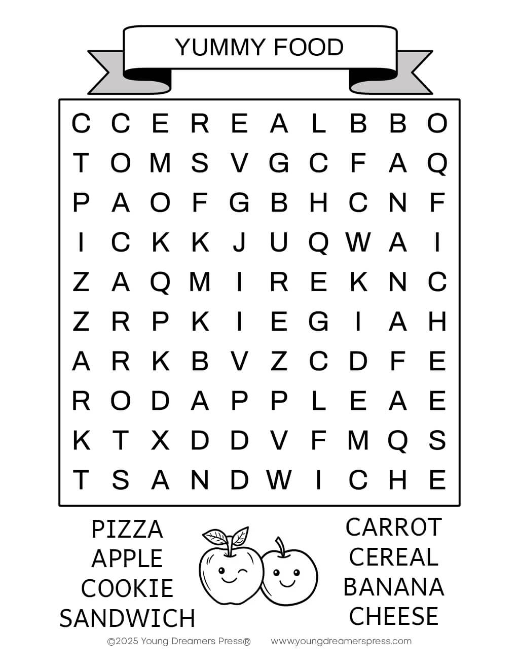10 Word Searches Ages 3-5