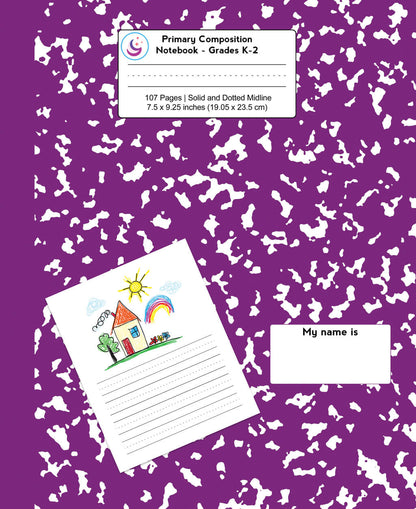 5 Pack of Primary Composition Notebooks: Purple & Pink Colors