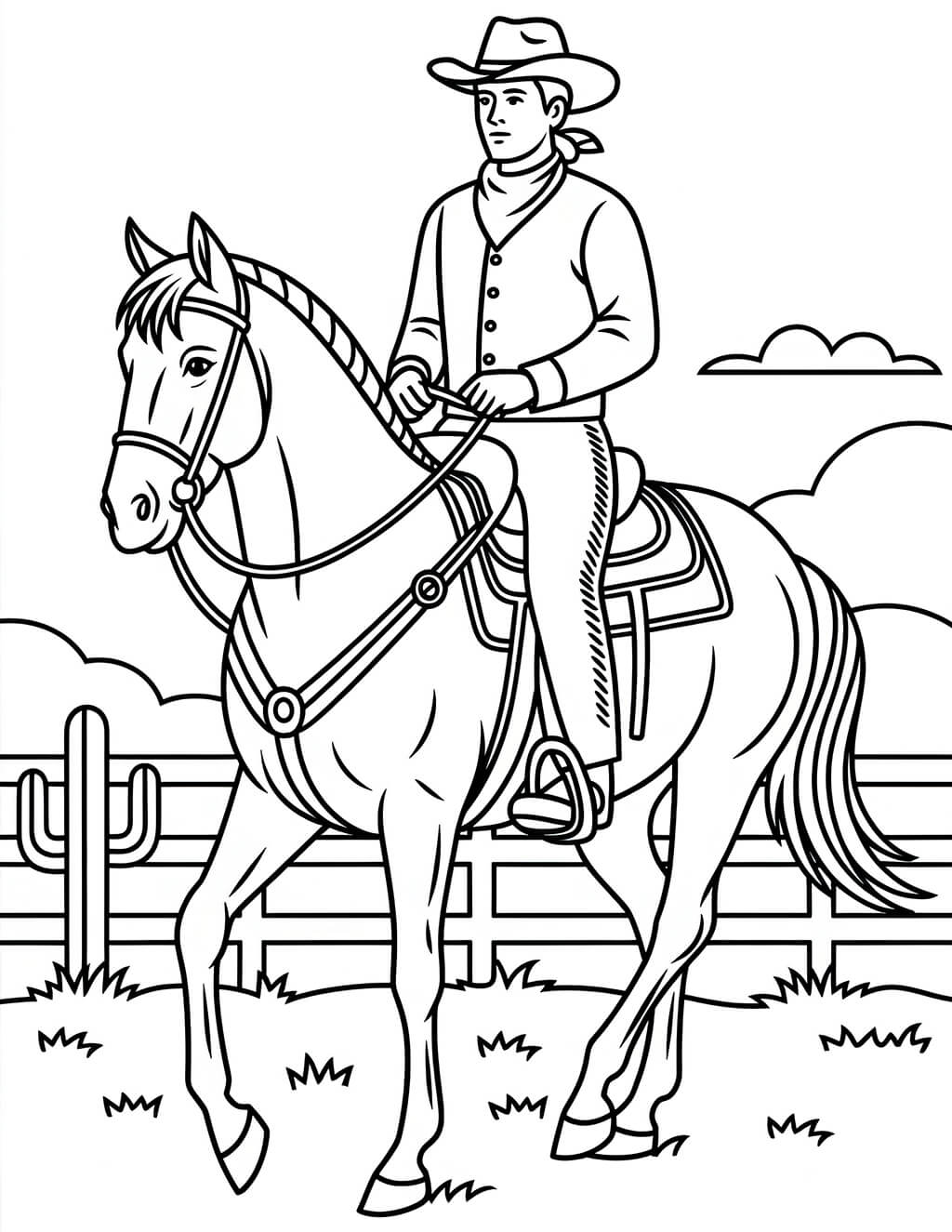 40 Printable Horse Coloring Sheets
