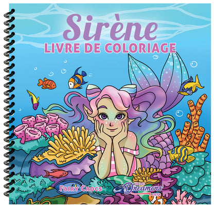 Sirène livre de coloriage (Couverture à spirales)