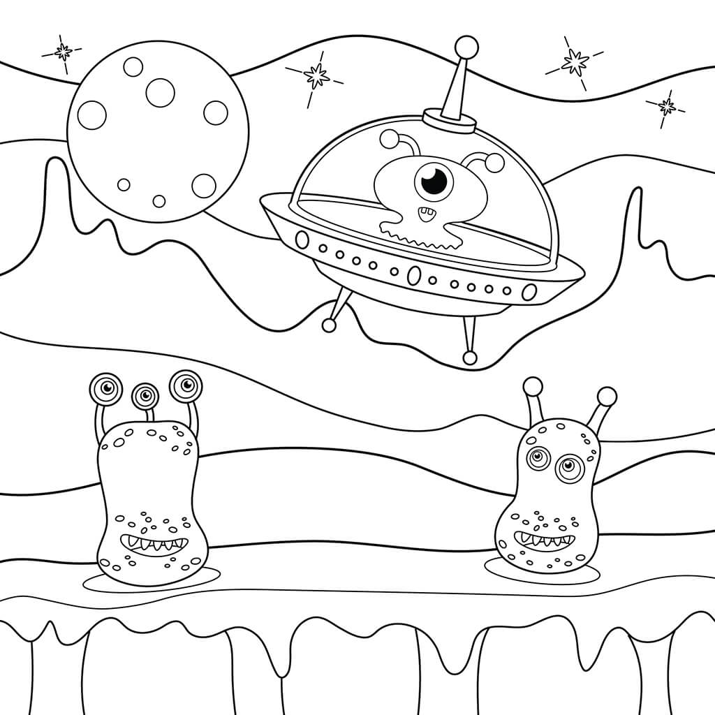 Space Coloring Book for Kids (Spiral Edition)