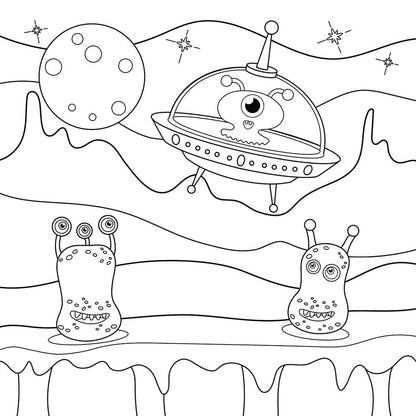 Space Coloring Book for Kids (Spiral Edition)