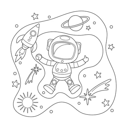 Space Coloring Book for Kids (Spiral Edition)