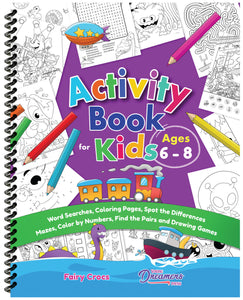 Activity Book for Kids Ages 6-8 (Spiral Edition)