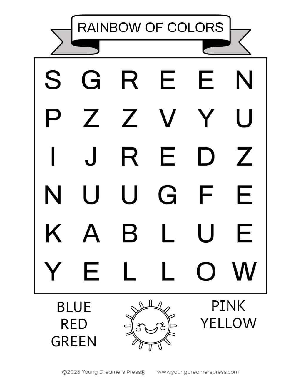 10 Word Searches Ages 3-5