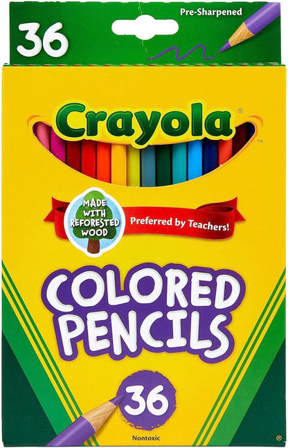 Crayola Colored Pencils (36ct), Kids Pencils Set, Art Supplies, Great for Coloring Books, Classroom Pencils, Nontoxic, 3+