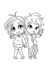 Load image into Gallery viewer, Livre de coloriage des filles Chibi
