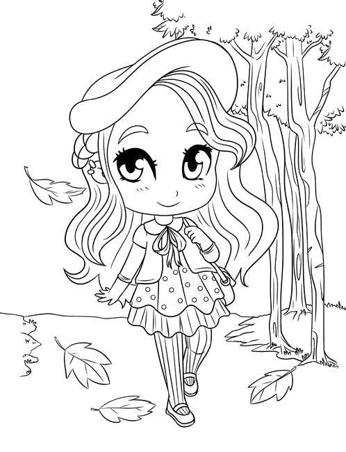 Livre de coloriage des filles Chibi