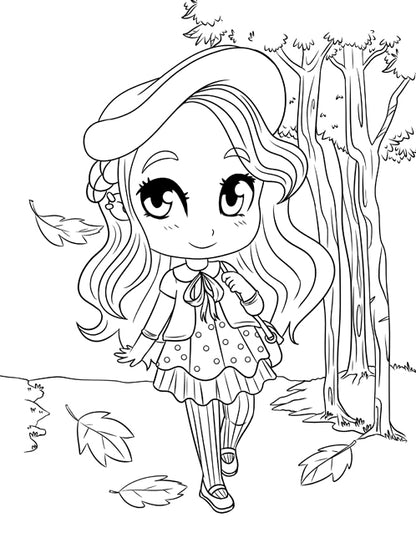 Livre de coloriage des filles Chibi