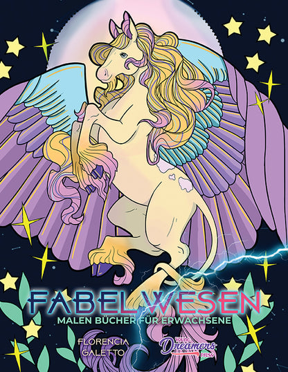 Fabelwesen malen Bücher für Erwachsene: Legendäre Bestien und Monster aus der Folklore