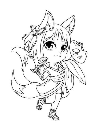 Livre de coloriage des filles Chibi