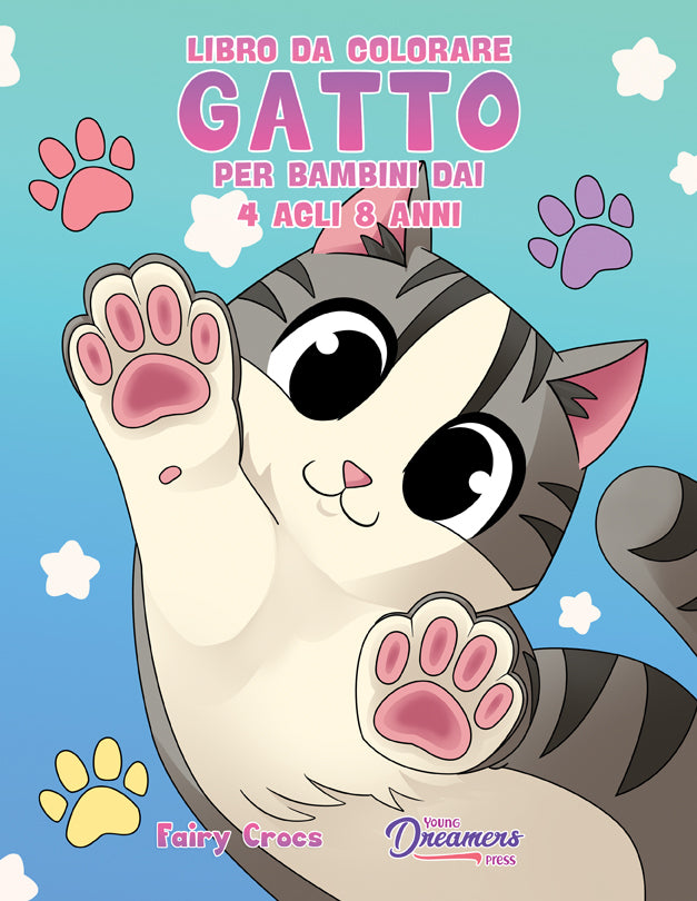 Libro da colorare Gatto per bambini dai 4 agli 8 anni: Carini e adorabili gatti e gattini dei cartoni animati
