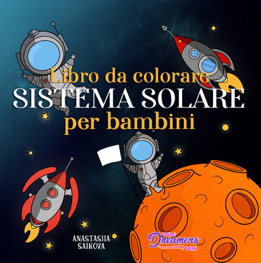 Libro da colorare sistema solare per bambini