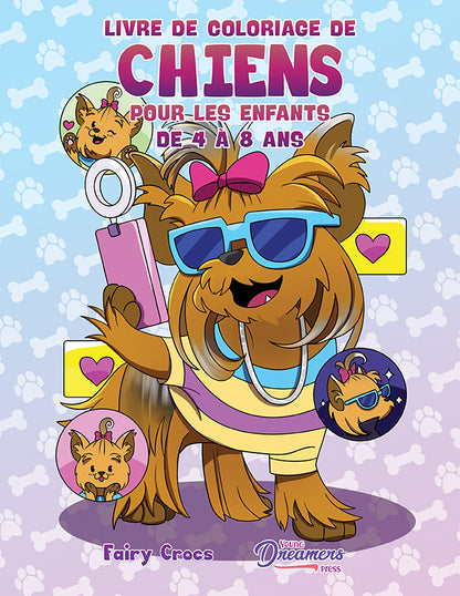 Livre de coloriage de chiens pour les enfants de 4 à 8 ans