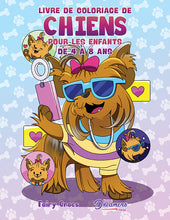 Load image into Gallery viewer, Livre de coloriage de chiens pour les enfants de 4 à 8 ans
