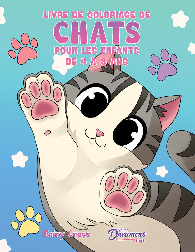 Livre de coloriage de chats pour les enfants de 4 à 8 ans : Des chats et des chatons mignons et adorables