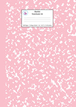 Load image into Gallery viewer, Marble Notebook A4: Pink Marble College Ruled Journal

