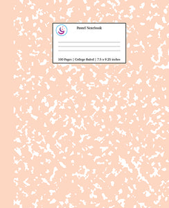 Pastel Notebook College Ruled: Orange Composition Notebook