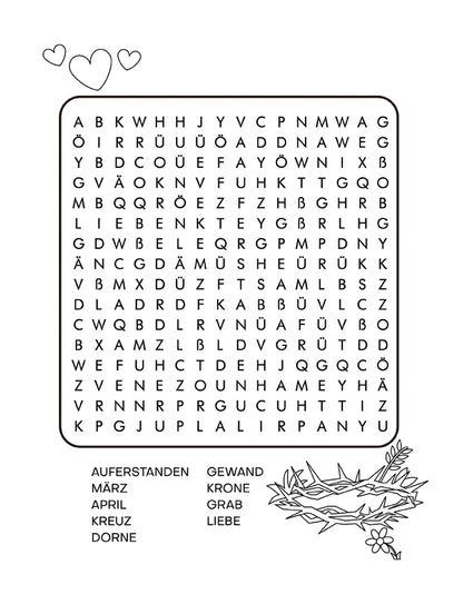 Oster Aktivitätenbuch für Kinder zwischen 6-8: Malvorlagen, Punkt zu Punkt, Labyrinthe, Malen nach Zahlen und mehr