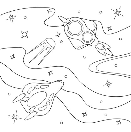 Libro da colorare sistema solare per bambini