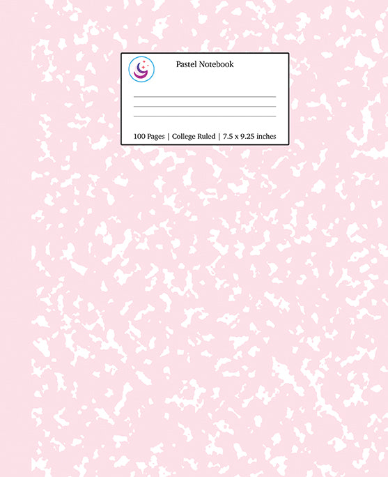 Pastel Notebook College Ruled: Pink Composition Notebook