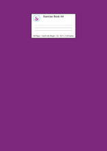 Load image into Gallery viewer, Exercise Book A4 Lined with Margin: Purple School Journal Notebook
