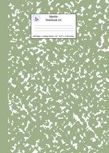 Load image into Gallery viewer, Marble Notebook A4: Sage Green Marble College Ruled Journal
